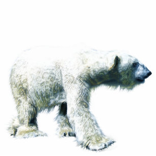 Magnet Photo Sculpture Marcher OURS POLAIRES (sculpté) Aimant de la faune