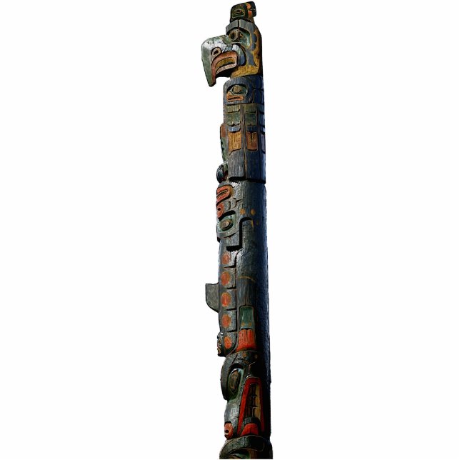 Magnet Photo Sculpture Mystic Native American Totem Pole Sculpté Gift (Devant)