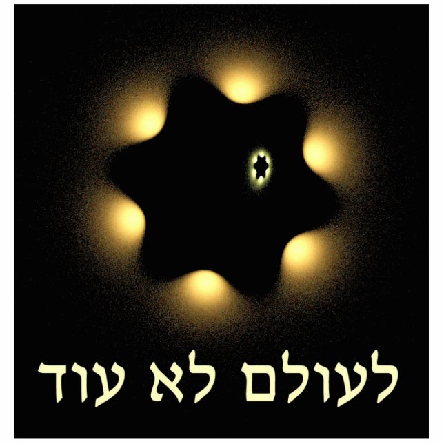 Magnet Photo Sculpture Never Again Fractal Star Of David (Devant)