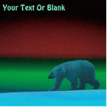 Magnet Photo Sculpture Ours polaire<br><div class="desc">Un ours polaire arpente la glace pendant la longue nuit polaire; les aurores boréales en rouge et vert au loin. Ajoutez votre propre texte. Les ours polaires sont en danger. Combien de temps encore des scènes comme celle-ci pourront-elles se produire ? S'il vous plaît aidez à sauver les ours polaires...</div>