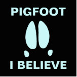 Magnet Photo Sculpture Pigfoot - Je crois<br><div class="desc">Peut-être n'est-ce qu'une faute de frappe, ou un sasquatch mutant ; ou peut-être que certaines parties du monde sont habitées par une autre classe d'animaux cryptés. Une simple empreinte de porc sauvage avec la lecture de texte "PIGFOOT". Le texte personnalisable "I BELIEVE" apparaît également. Qui sait ce qui se passe...</div>