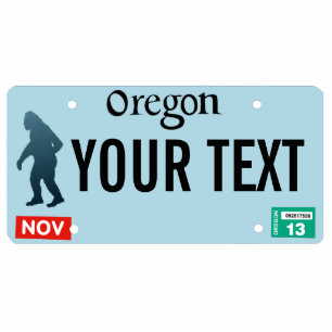 Magnet Photo Sculpture Plaque de licence Oregon Sasquatch
