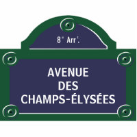 Plaque de rue faite sur commande de Paris