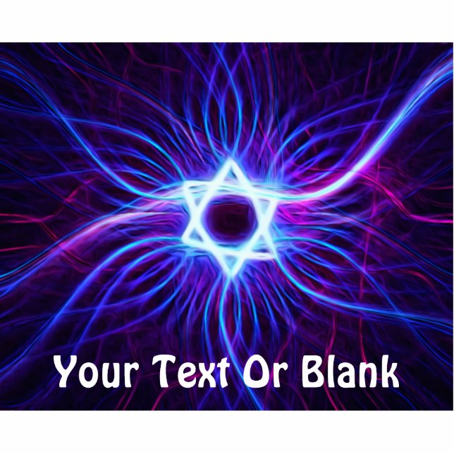 Magnet Photo Sculpture Plasma fractale Magen David (Devant)