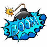 Magnet Photo Sculpture Pop Art Comic Style Bomb Boom!<br><div class="desc">This retro comic style Boom! is perfect for any super hero collector or fan boy. The bright graphics have hard lines & bold coloring.</div>