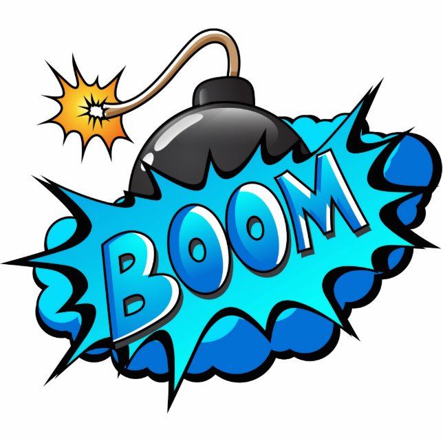 Magnet Photo Sculpture Pop Art Comic Style Bomb Boom! (Devant)