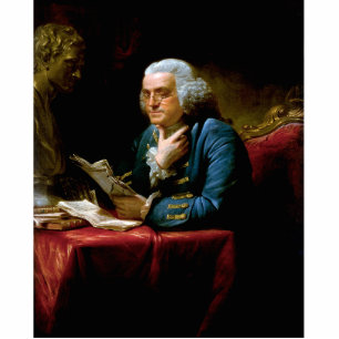 Magnet Photo Sculpture Portrait de pouce, Benjamin Franklin Père fondateu