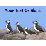 Magnet Photo Sculpture Puffins de l'Atlantique<br><div class="desc">Des macareux se reposent sur les rochers. Ajoutez votre propre texte. Le Puffin Atlantique (Fratercula arctica) se nourrit principalement de plongée dans l'eau. Ils se reproduisent dans de grandes colonies sur des falaises côtières ou des îles au large de l'Atlantique Nord. Après la saison de reproduction, les macareux versent les...</div>