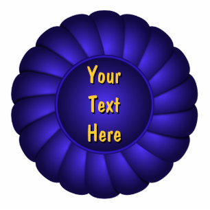 Magnet Photo Sculpture Rosette de ruban bleu pour personnaliser