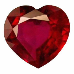 Magnet Photo Sculpture Ruby Heart Magnet