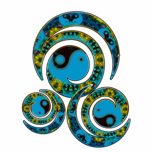 Magnet Photo Sculpture Sculpture de YinYang Fractal Swirl
