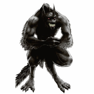 Magnet Photo Sculpture Sculpture en photo de loup-garou