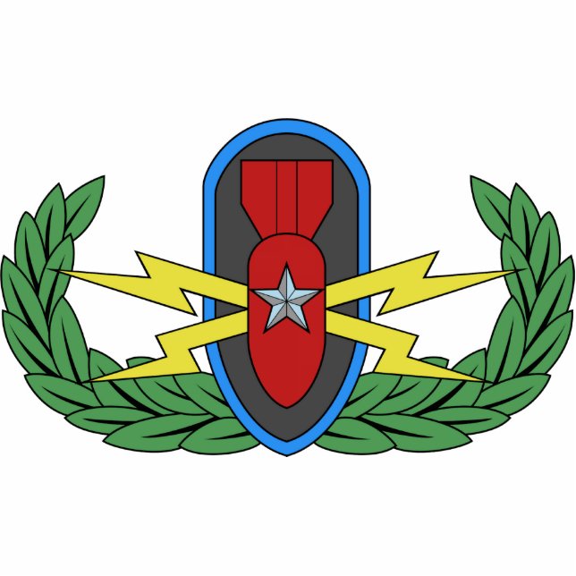 Magnet Photo Sculpture Sculpture supérieure en photo d'insigne d'EOD (Devant)