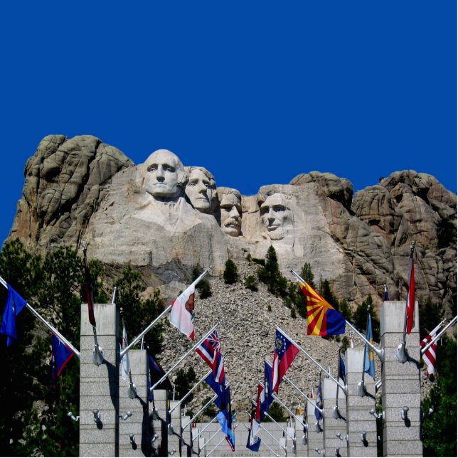 Magnet Photo Sculpture Souvenir photo personnalisable Mount Rushmore (Devant)