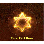 Magnet Photo Sculpture Starfire Fractal Magen David<br><div class="desc">Une étoile fractale brillante, comme un feu, de David sur un arrière - plan rougeâtre. Ajoutez votre propre texte. Dans le Schéma, la prière centrale du judaïsme, nous disons : "Et vous aimerez le Seigneur, votre Dieu, de tout votre coeur et de toute votre âme et de toute votre puissance."...</div>