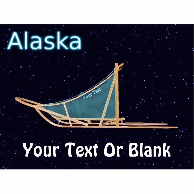 Magnet Photo Sculpture traîneau à chiens - Alaska (Devant)