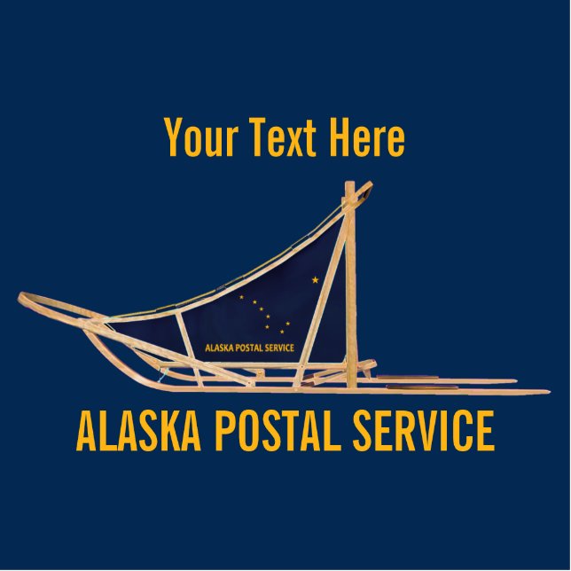 Magnet Photo Sculpture Transporteur postal de l'Alaska Dog Sled (Devant)