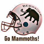 Magnet Photo Sculpture Université de Beringia<br><div class="desc">Représentation de la mythique Université de Beringia, fondée en 2000 avant J.-C., mascotte primitive Wooly Mammoth sur un casque de football, avec lecture de texte "BERINGIA". Le texte personnalisable "Go Mammoths !" apparaît également. Vous pouvez modifier la police et la couleur du texte. Beringia est le nom donné au pont...</div>