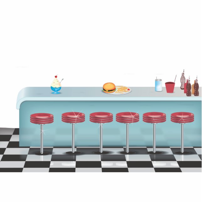 Magnet Photo Sculpture Vintage All American Diner (Devant)