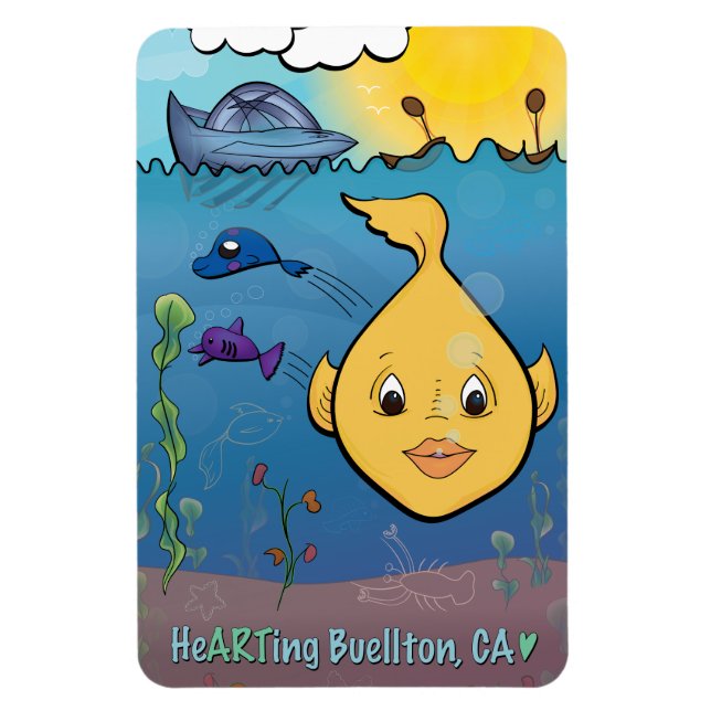 Magnet - Poisson Goldie - Buellton.Art (Vertical)