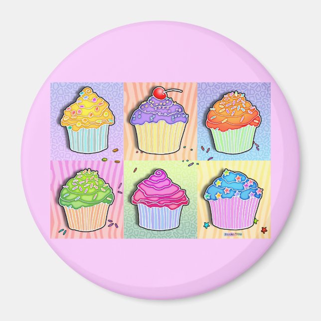 Magnet - Pop Art Cupcakes (Devant)