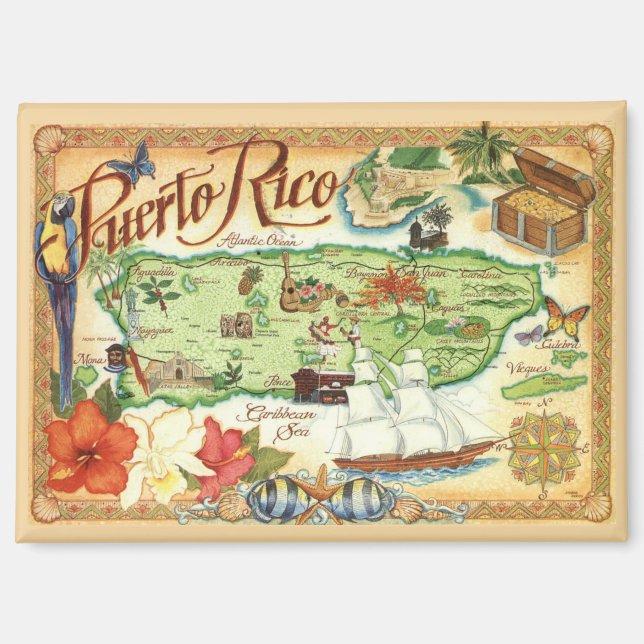 Magnet Porto Rico vintage (Recto)