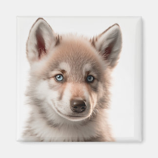 Magnet Portrait de loup de bébé mignon | Collectab