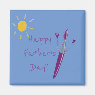 Magnet pour la fête des pères avec l'œuvre d'art d