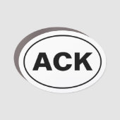 Magnet Pour Voiture ACK Nantucket Oval (Devant)