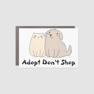 Magnet Pour Voiture Adoptez le Amoureux des chiens de chats Don't Shop