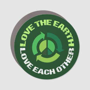 Magnet Pour Voiture Aimer la Terre Conscience De l'environnement Vert