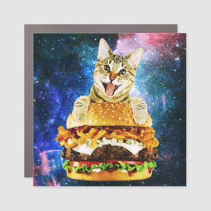 Magnet Pour Voiture Amusant espace pour chat burger