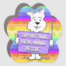 Animal Rescue Pup Coeurs arc-en-ciel