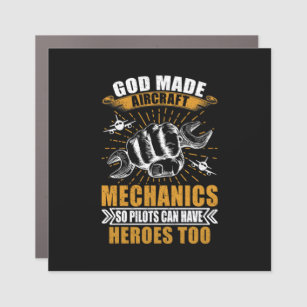 Magnet Pour Voiture Art mécanique   Dieu Made Aircraft Mechanics