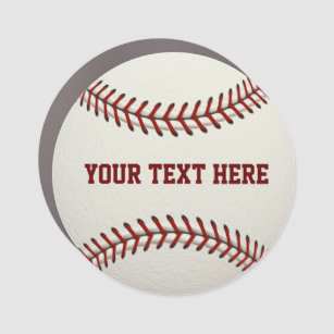 Magnet Pour Voiture Baseball Ball Sports Nom de l'équipe Monogramme