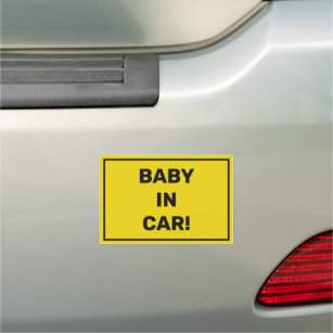 Magnet Pour Voiture Bébé dans la voiture jaune Bébé Sécurité Signaler 