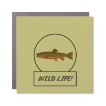 Brook Trout Dark Khaki voiture/camion magnétique