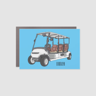 Magnet Pour Voiture Carte de golf / dessin animé en voiturette de golf