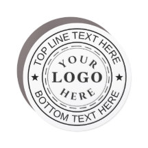 Conception de Magnet de Voiture Texte Logo Rond Pe