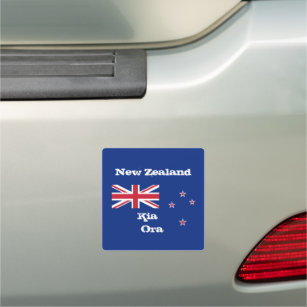 Magnet Pour Voiture Drapeau Nouvelle-Zélande & Zélande, Kia Ora /Voyag