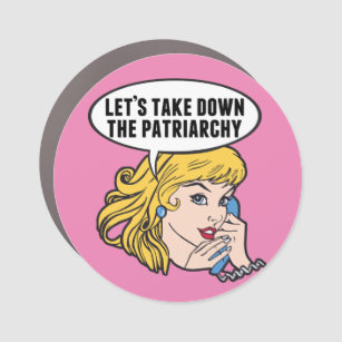 Magnet Pour Voiture Drôle Retro féministe Pop Art Anti Patriarchie Ros