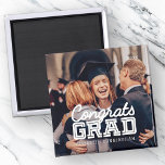 Magnet Pour Voiture Félicitations Grand Moderne Simple Preppy Photo<br><div class="desc">Ce design simple et classique est composé de typographie serif et d'ajouter une photo personnalisée.</div>