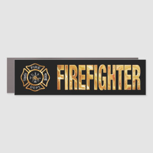 Magnet Pour Voiture Firefighter Gold