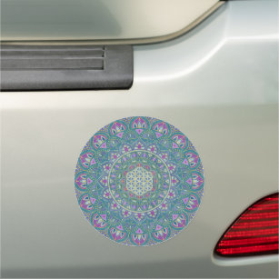 Magnet Pour Voiture Fleur De Vie - Mandala India Style 1