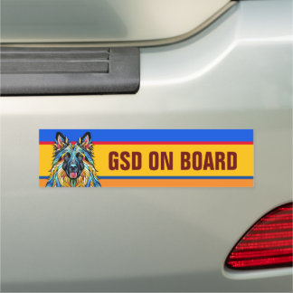 Magnet Pour Voiture GSD à bord - Mosaïque colorée Art