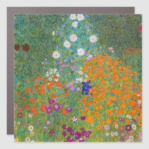 Magnet Pour Voiture Gustav Klimt - Jardin des fleurs