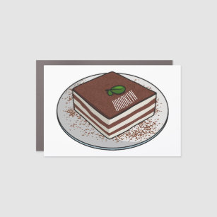 Magnet Pour Voiture Illustration de gâteau de Tiramisu