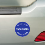 Magnet Pour Voiture La science vaccinée est une vraie vie sauve bleu c<br><div class="desc">Vacciné,  la science est réelle,  sauver des vies cool noir voiture pare-chocs magnétique. Cobalt bleu et blanc</div>