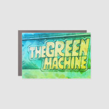 L'autocollant de la machine verte
