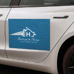 Magnet Pour Voiture Logo Monogramme de lavage de pression de la maison<br><div class="desc">Nettoyage de la maison Nettoyage du toit Monogramme Logo de la maison Magnet de voiture bleu</div>